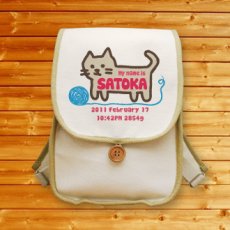 画像2: スケッチブック ネコ 名入れベビーリュック (2)